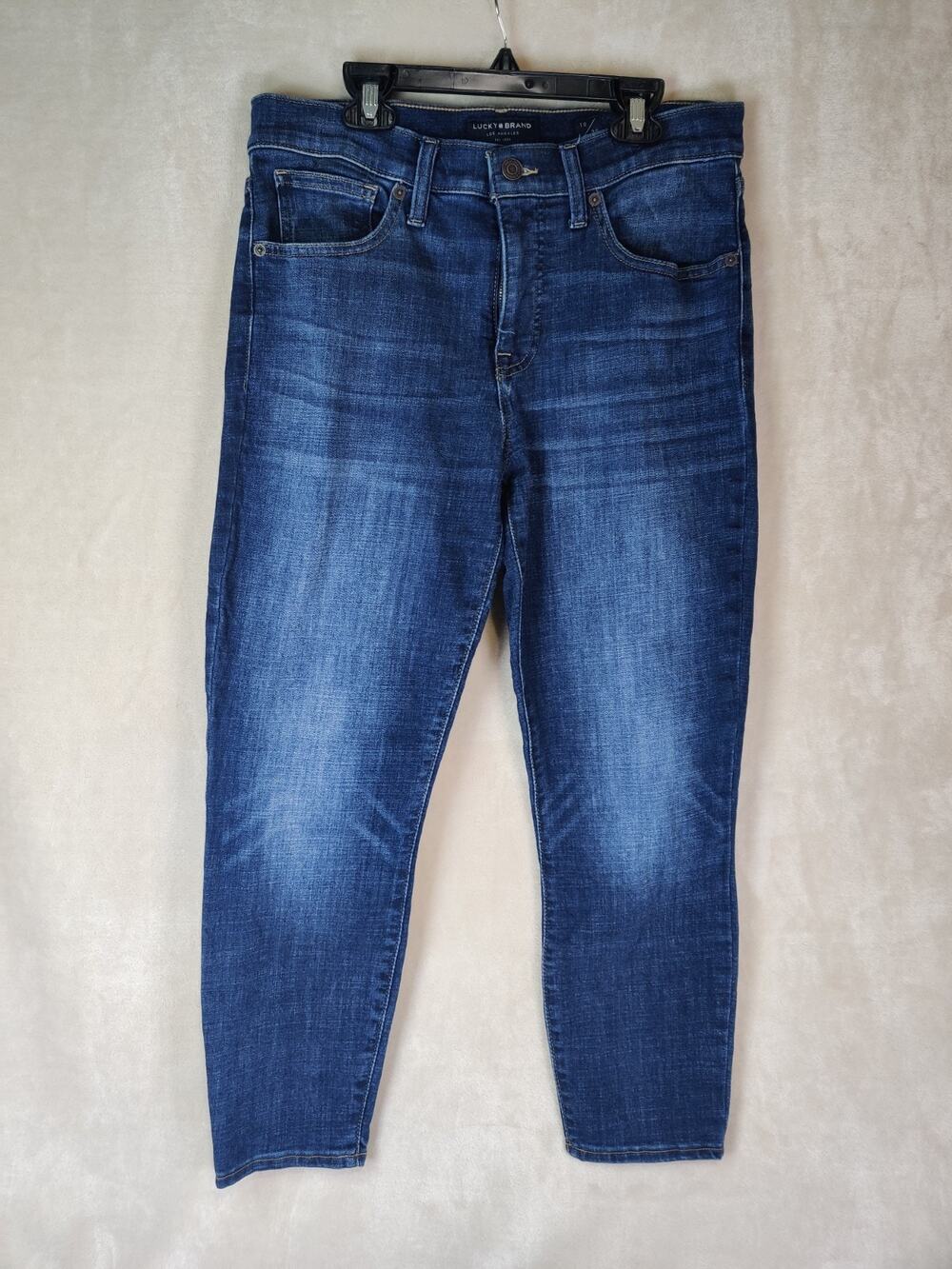 Lucky Brand Ava Women's Medium Wash Mid Rise Crop Denim Jeans - Size 10 / 30